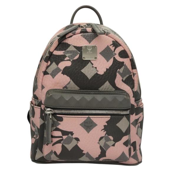 MCM Pink Canvas backpack - Picture 1 of 10